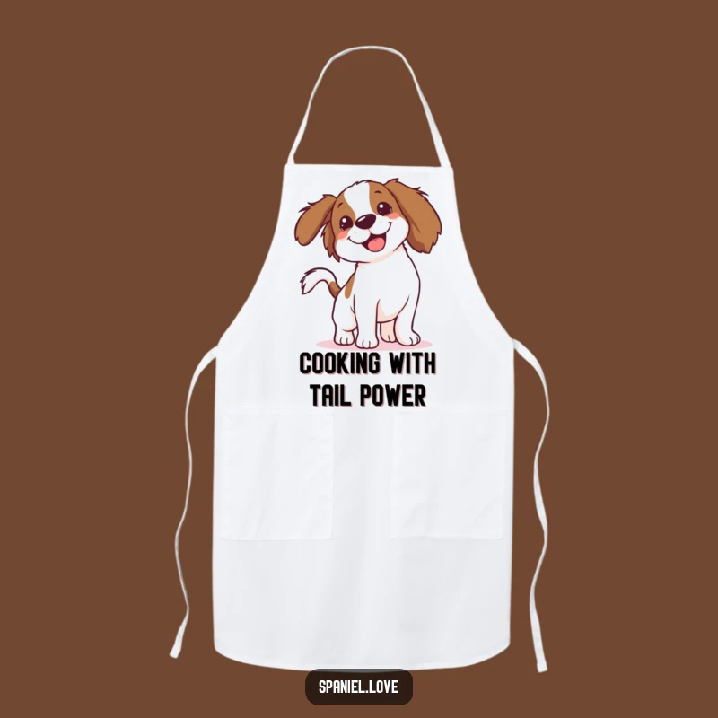 Funny Spaniel Chef Apron: Cook with Joy and a Wagging Tail Dog Design