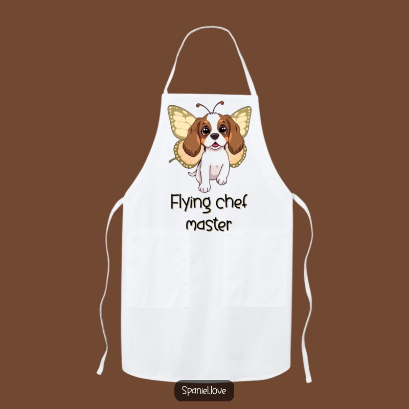 Funny Spaniel Butterfly Apron: Cook with Whimsical, Hilarious Flair!
