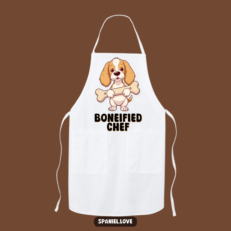 Funny Spaniel Big Bone Apron: Cook with Pride, Hilarious Dog Gift