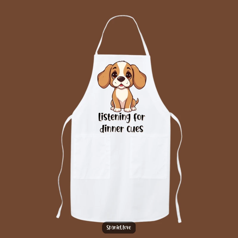 Funny Spaniel Listening Apron: Curious Tilt Bib for Focused Tasks