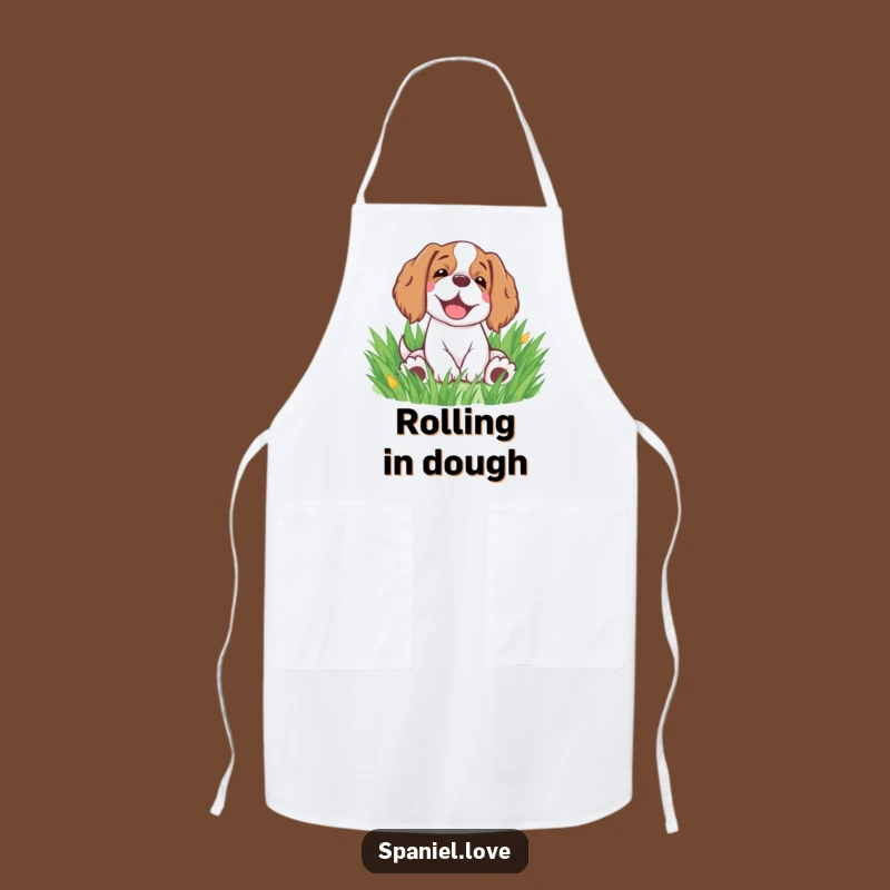 Funny Spaniel Rolling Apron - Kitchen Joy & Comedy