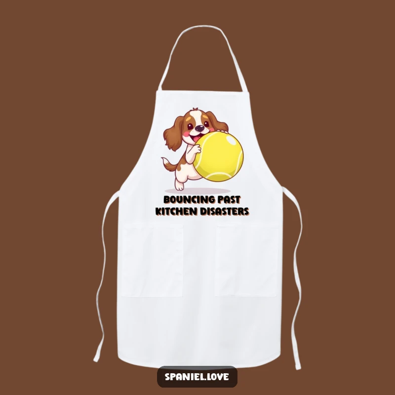 Funny Spaniel Tennis Ball Apron - Joyful Kitchen Play, Humorous Chef Gift