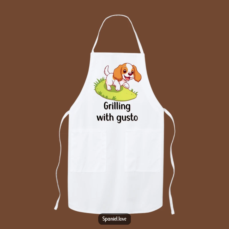 Funny Spaniel Tumbles Downhill Apron - Cook with Carefree Fun!