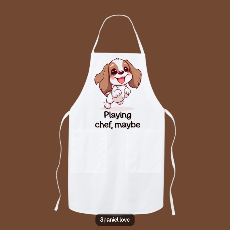Funny Spaniel Playtime Apron: Excited Wiggle Bib for Active Cooks