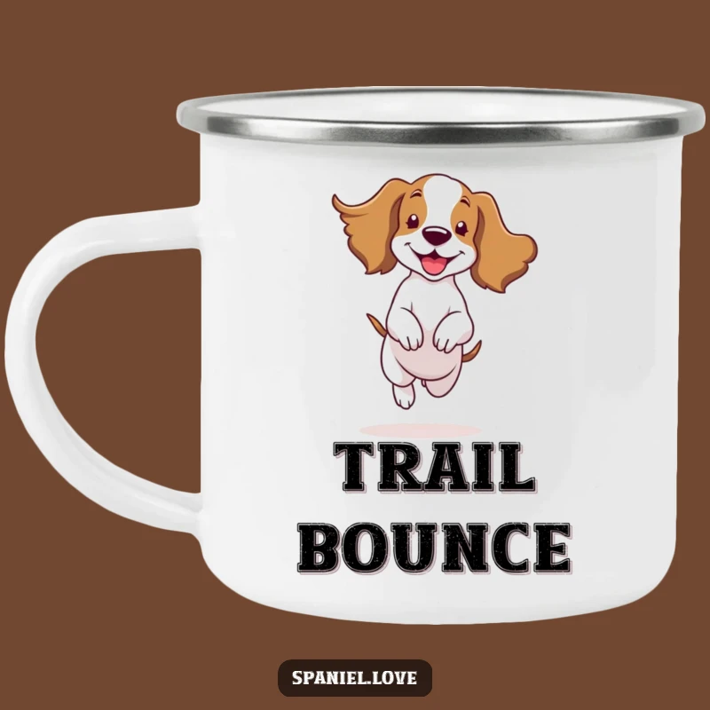 Funny Spaniel Bouncing Ears Flapping Camping Mug: Adventure & Joy