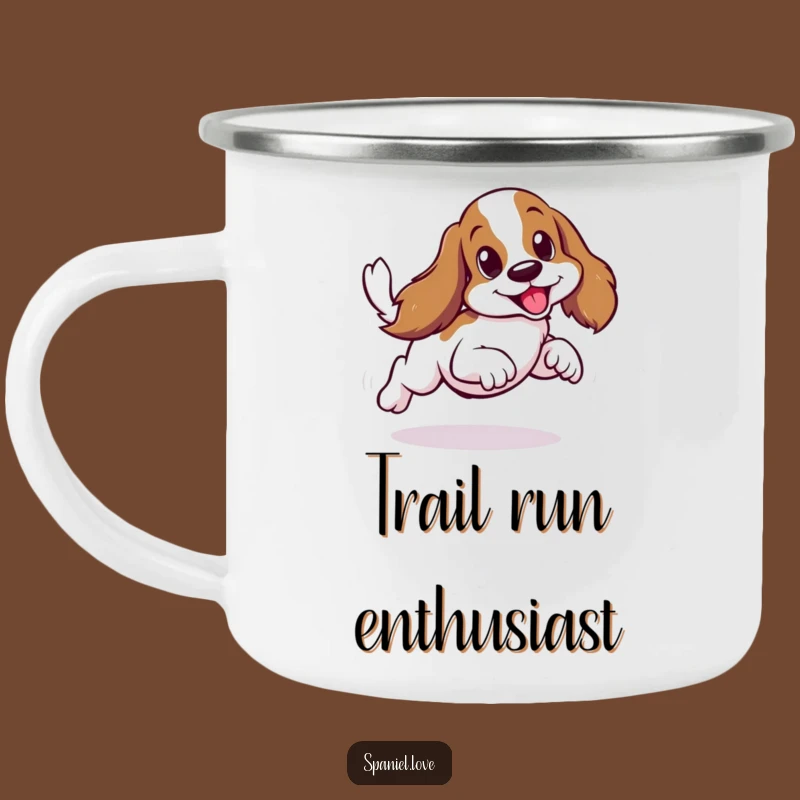 Funny Spaniel Scurry Camping Mug - Hilarious Outdoor Dog Gift