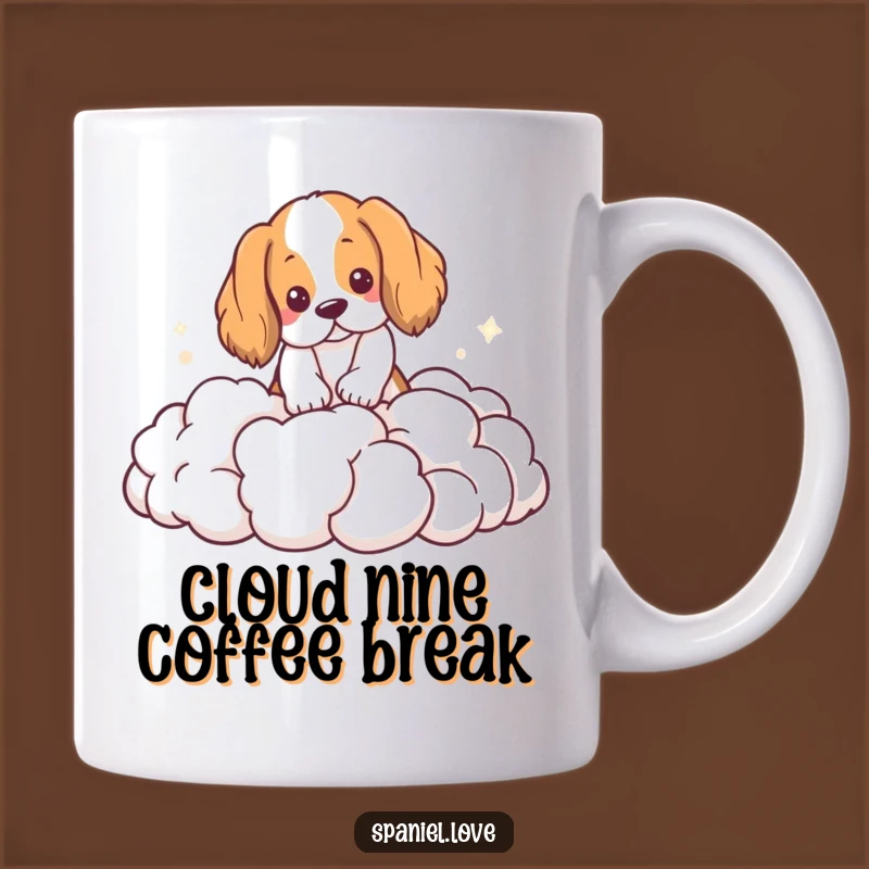 Funny Spaniel Cloud Digging Mug: Whimsical Dog Dreamer Gift for Dog Lovers