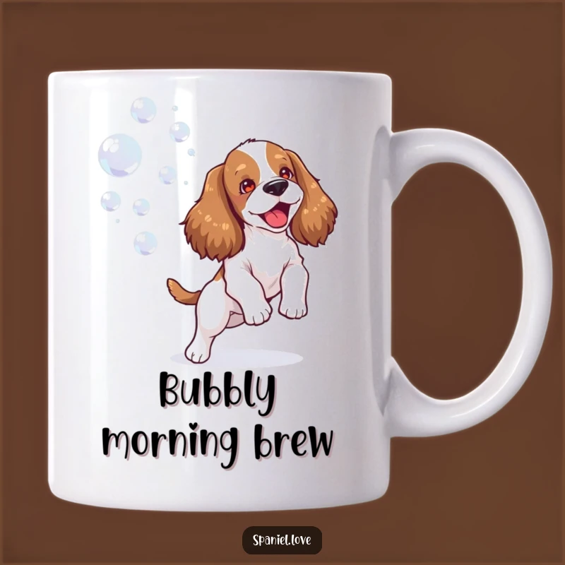 Funny Happy Spaniel Bubble Mug: A Joyful, Hilarious Gift for Dog Lovers!
