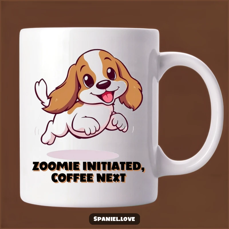 Funny Scurrying Spaniel Mug - Hilarious Waggly Tail Dog Lover Gift