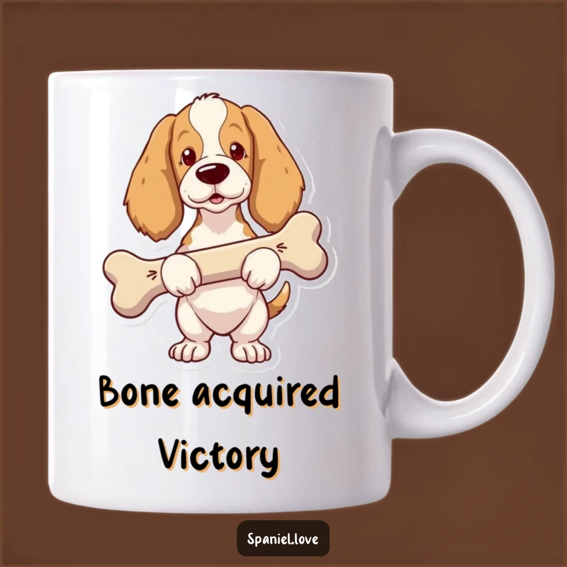 Funny Spaniel Big Bone Mug: Proud Dog's Prize is a Hilarious Funny Gift