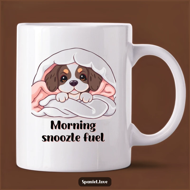 Funny Spaniel Puppy Mug: Blanket Peek Surprise, Perfect Funny Gift for Dog Lovers