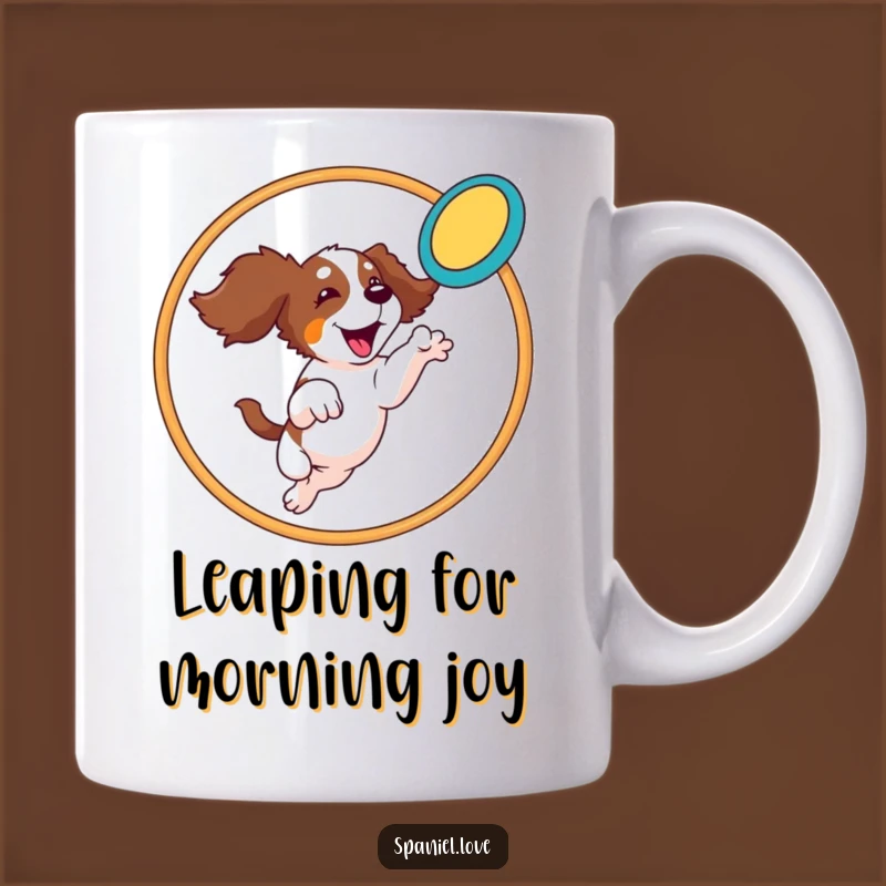 Funny Spaniel Hoop Leap Mug: The Perfect Catch for a Dog Lover's Gift
