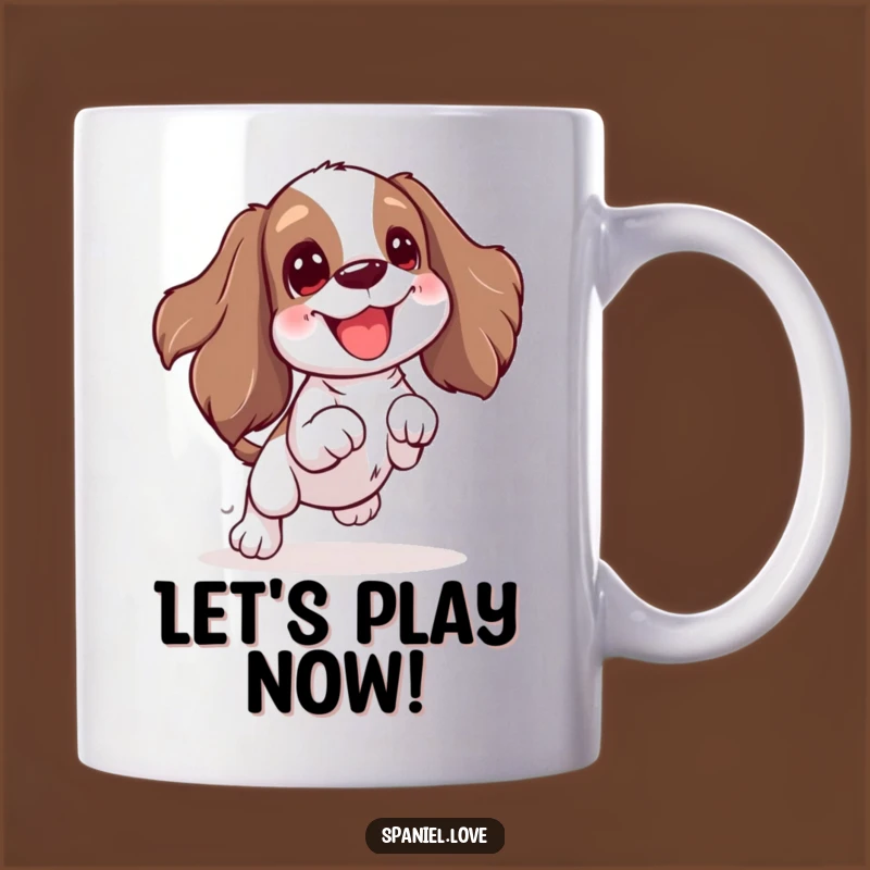 Funny Spaniel Toy Fun Mug: Excited Wiggle Jump Perfect Gift