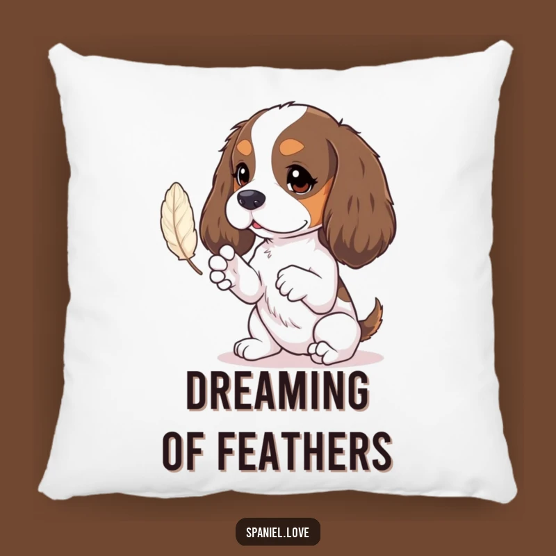 Funny Spaniel Tiny Paws Feather Play Pillow - Cozy & Cute Comfort