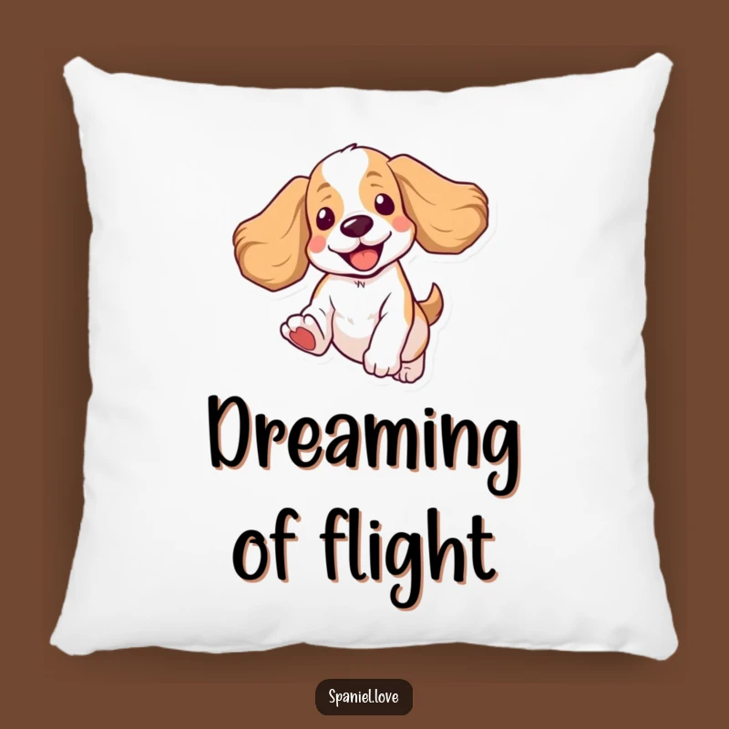 Funny Spaniel Pillow: Soft Floppy Ears Flying, Comfy Funny Gift for Dog Enthusiasts