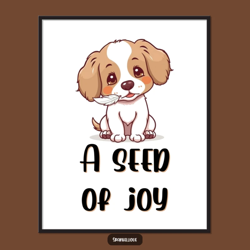 Gentle Spaniel Digital Art: Instant Warmth with Seed Puff Print