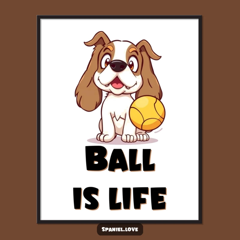 Funny Spaniel Surprise Digital Art: Instant Download for Playful Decor