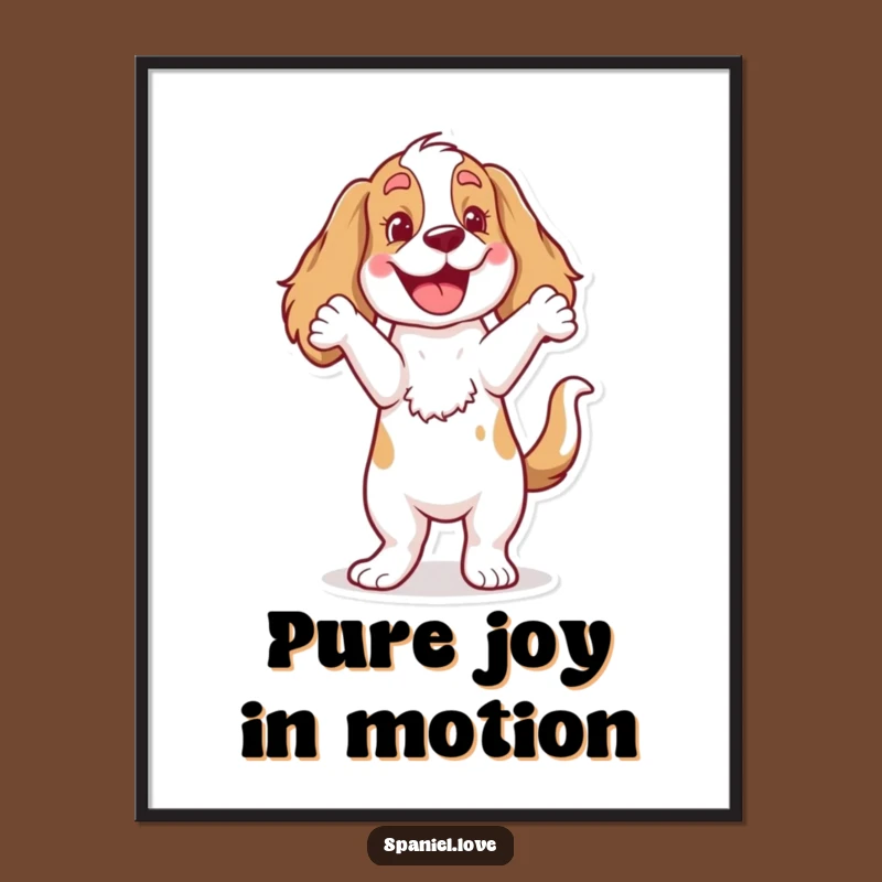 Funny Spaniel Dance Digital Art: Instant Joyful Canine Moves, Ultimate Funny Gift