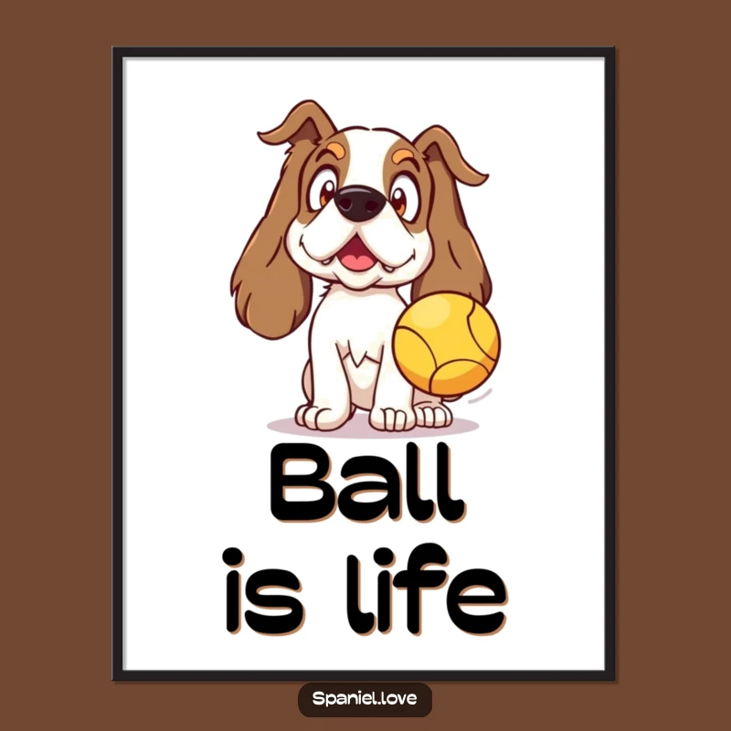 Funny Spaniel Surprise Poster: Hilarious Dog Art for Wall Decor