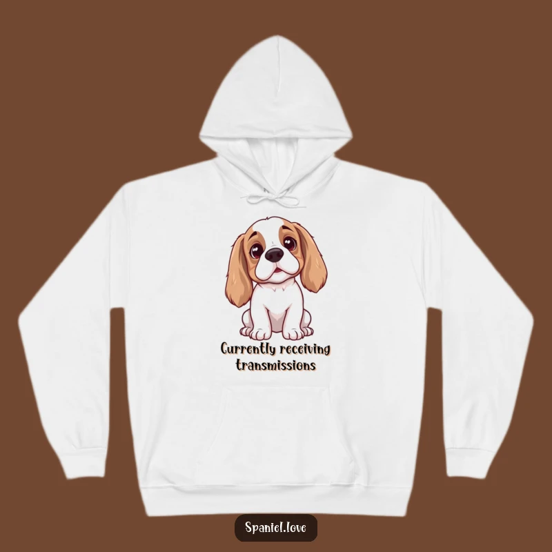Funny Spaniel Listening Hoodie: Cozy Dog Sweatshirt for Humorous Gift Enthusiasts