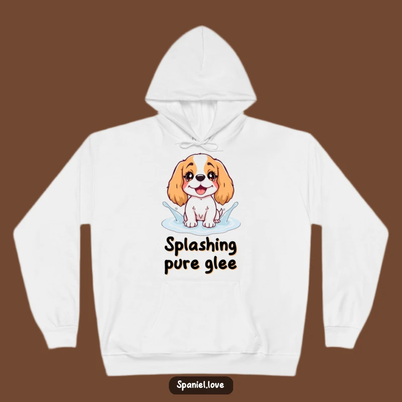 Funny Spaniel Giggling Puddle Hoodie: Cozy Up with Pure Joy