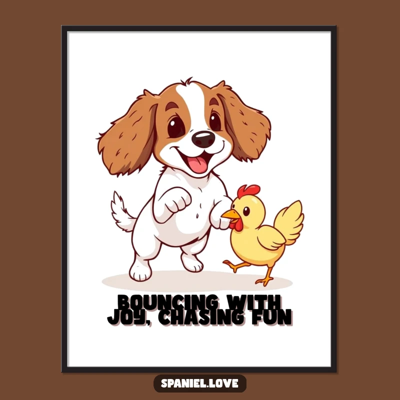 Free Printable Spaniel Wall Art: Funny Fetching Dog Downloadable Art Print