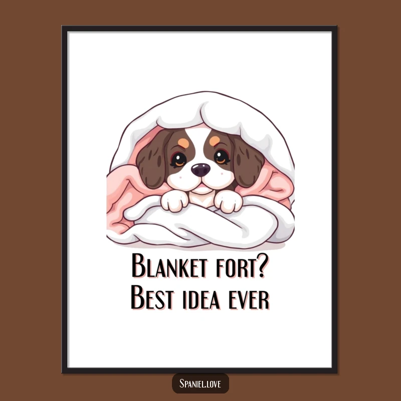 Cute Free Printable Wall Art: Puppy Peeking, Cozy Blanket Decor!