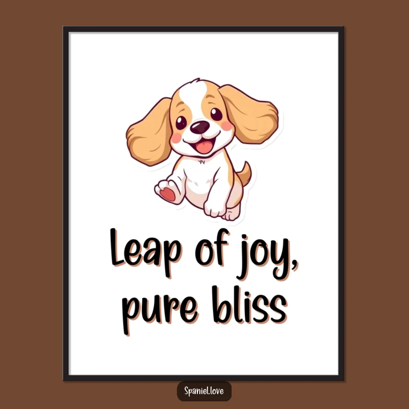 Free Printable Wall Art: Hilarious Jumping Spaniel Dog Art for a Happy Home!