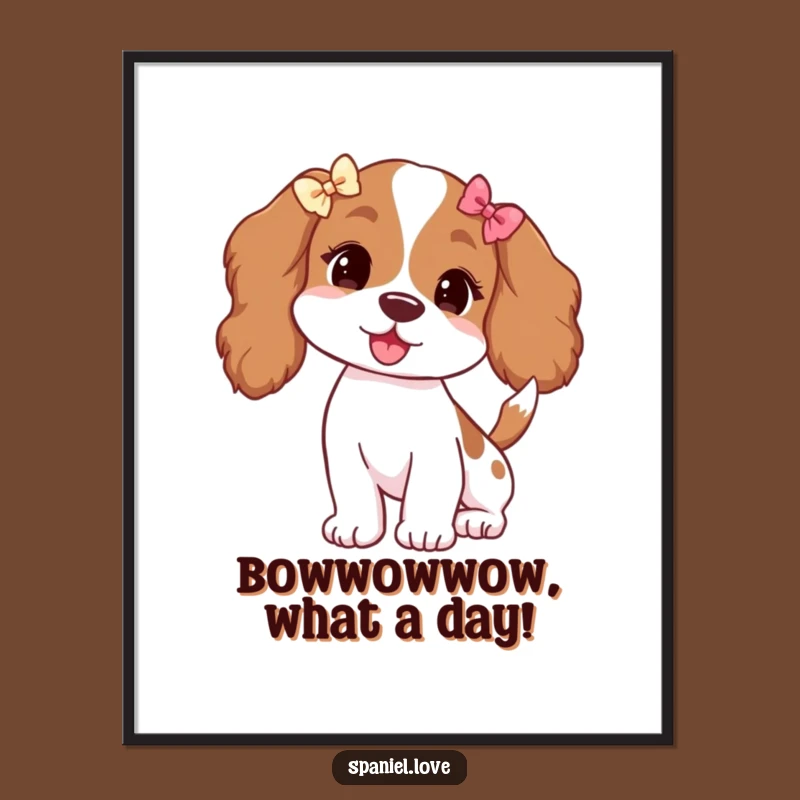 Spaniel Dog Wall Art Free Printable: Adorable Puppy Decor, Funny Downloadable Gift