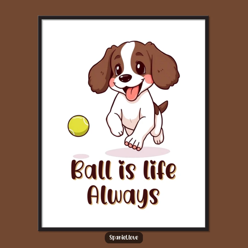 Spaniel Dog Wall Art Free Printable: Playful Puppy Decor, Funny Downloadable Gift