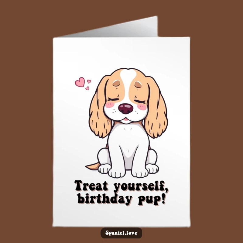 Free Printable Spaniel Birthday Card: Funny Dreamy Dog Downloadable Greeting