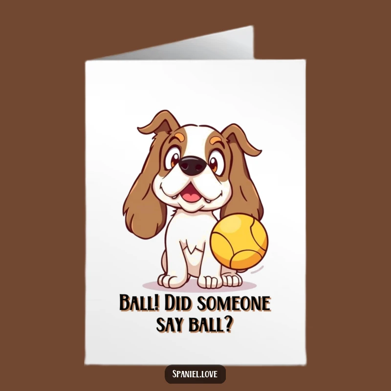 Free Printable Surprise Spaniel Birthday Card: Funny Downloadable Dog Gift for Him or Her