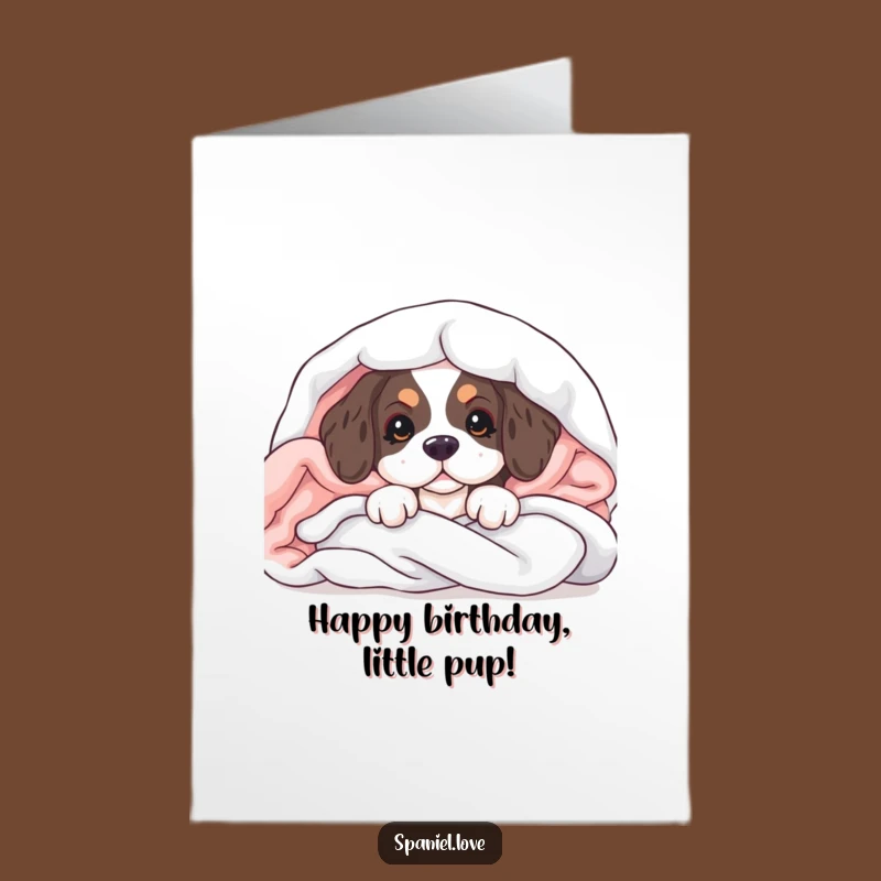 Cute Free Printable Birthday Card: Puppy Peeks From Blankets, Sweet Downloadable Gift!
