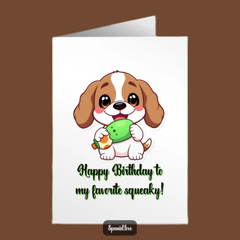Free Printable Grinning Spaniel Birthday Card - Funny Downloadable Gift for Happy Howling