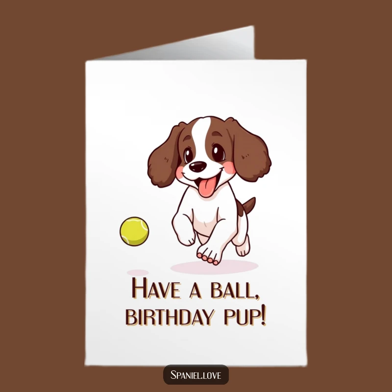 Free Printable Spaniel Birthday Card: Playful Doggy DIY Gift for Fun!
