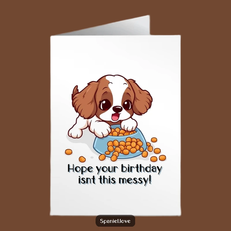 Funny Spaniel Birthday Card Free Printable: Hilarious Dog Party Gift