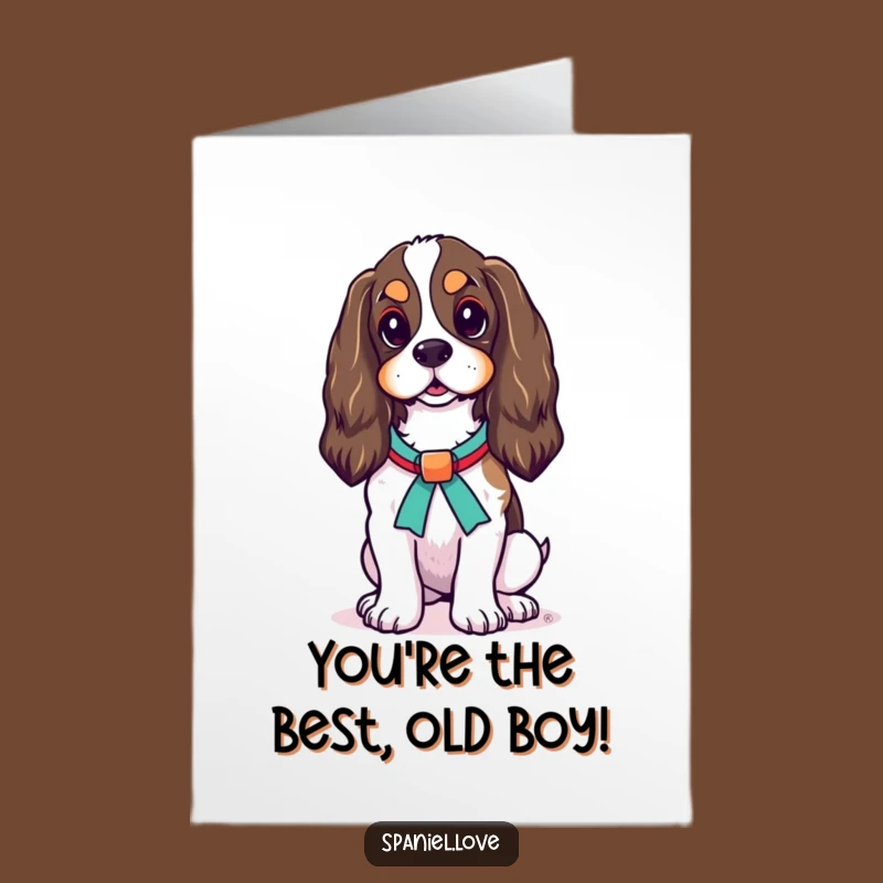 Free Printable Spaniel Birthday Card: Dapper Dog Downloadable Greeting