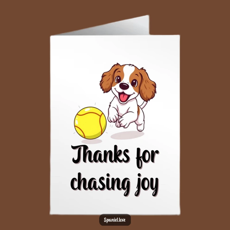 Free Printable Thank You Card: Spaniel Puppy Tennis Ball