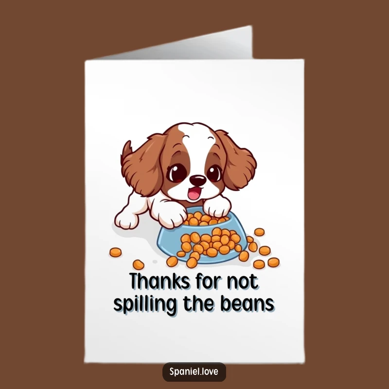 Thank You Spaniel Card Free Printable: Funny Dog Appreciation