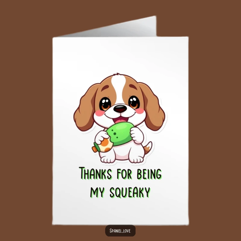 Free Printable Grinning Spaniel Thank You Card - Funny Downloadable Gift for Happy Thanks