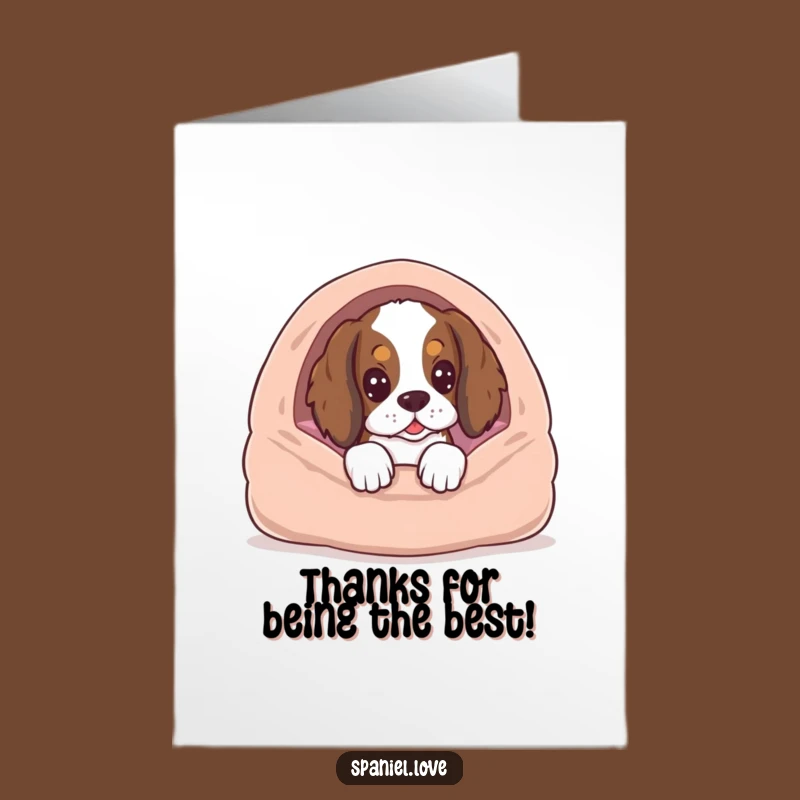 Free Printable Thank You Card: Grateful Spaniel - Funny Downloadable Gift