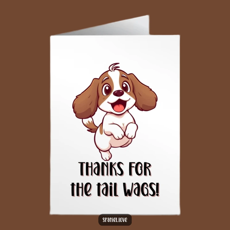 Free Printable Thank You Card: Spaniel's Tail Fright - Funny Print at Home