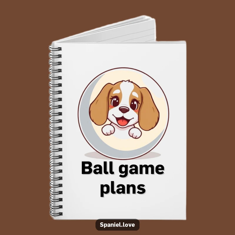 Funny Spaniel Ball Bark Notebook: Jot Down Playful Ideas