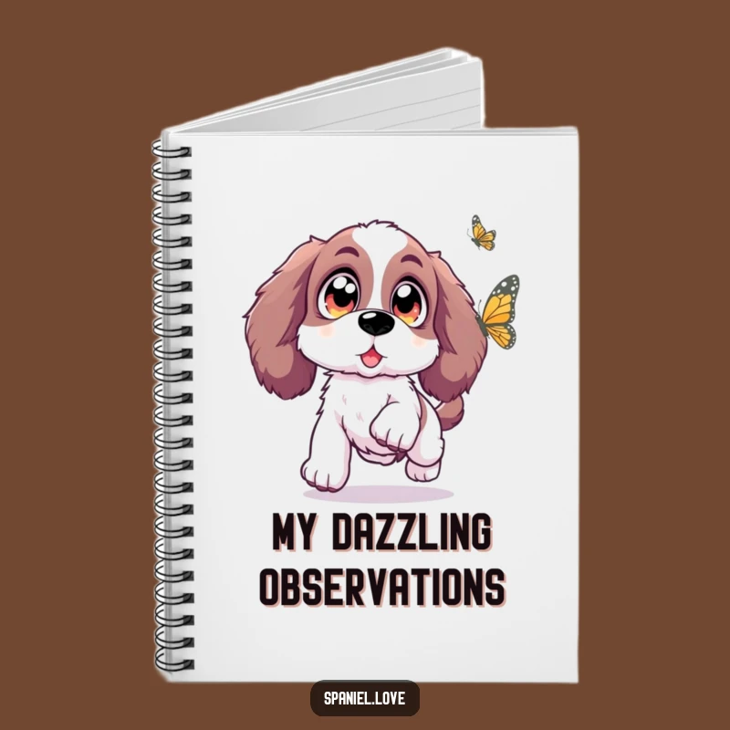 Funny Spaniel Butterfly Leap Notebook: Jot Down Magical Ideas