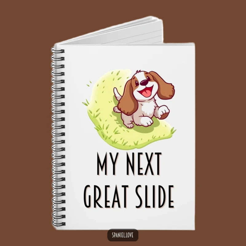 Funny Spaniel Hill Slide Notebook: Jot Down Laughs with this Joyful Dog, Funny Gift