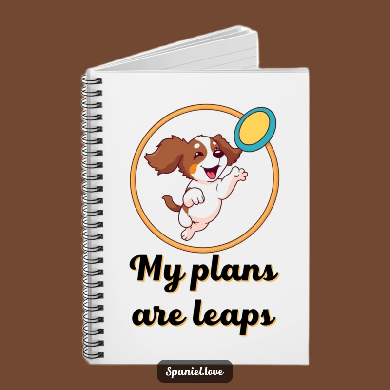 Funny Spaniel Hoop Leap Notebook: Jot Down Ideas with Athletic Flair