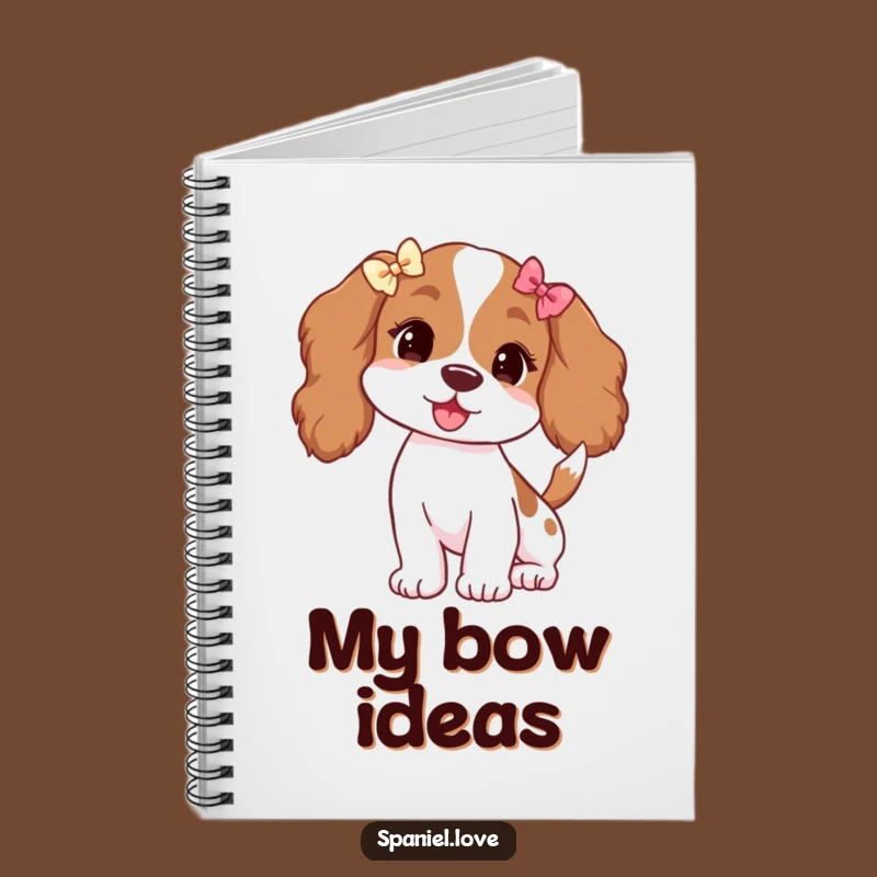 Funny Spaniel Bows Notebook: Jot Down Notes with Doggy Charm!