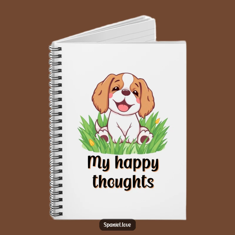 Funny Spaniel Rolling Notebook - Jot Down Happy Thoughts!