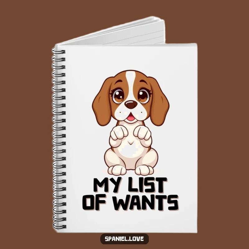 Funny Spaniel Expectant Notebook: Jot Down Hopes with Doggy Charm!