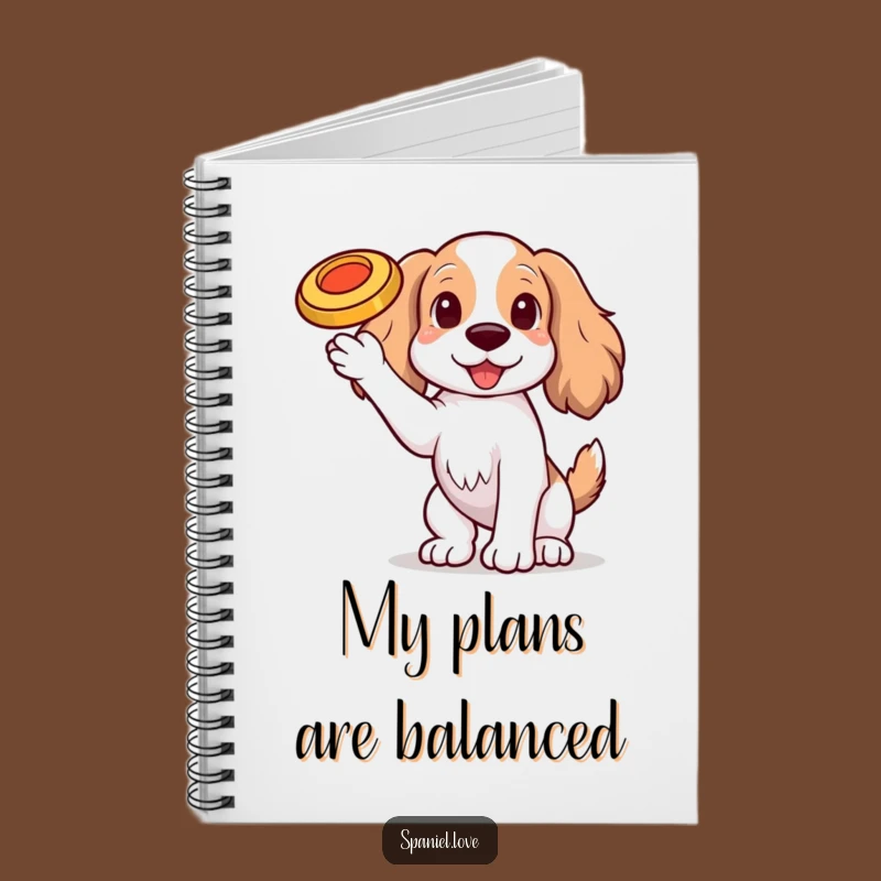 Funny Spaniel Frisbee Notebook: Journal Dog's Talent, Creative Funny Gift